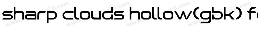 Sharp Clouds hollow(GBK) Fonts-Simp字体转换